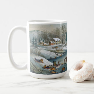 AMERIKANISCHER WINTER (1854) Vintage Tasse