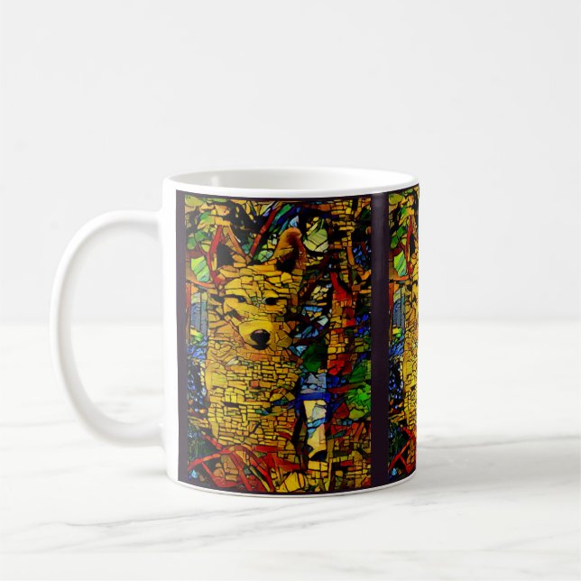 Amerikanischer Wolf im Foto Spaß Kaffeetasse (Links)