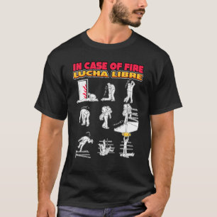 Amerikanischer Wrestling im Falle eines Feuerplans T-Shirt