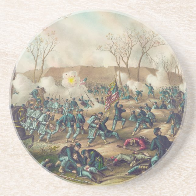 Amerikanischer ziviler Kriegs-Kampf des Forts Getränkeuntersetzer (Vorne)