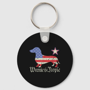 Amerikanisches 4. Juli Dachshund-Liebhaber-Shirt W Schlüsselanhänger
