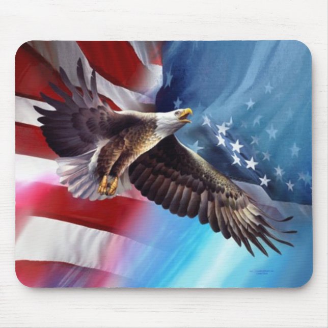 amerikanisches Adlerfliegen Mousepad (Vorne)