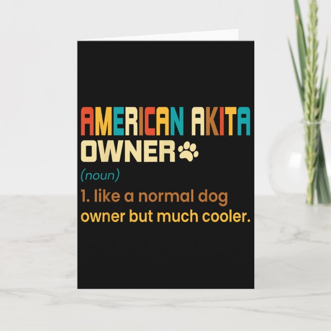 Amerikanisches Akita-Liebhaber-Design - Geschenk f Karte (Vorderseite)