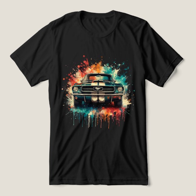 amerikanisches Auto Tri-Blend Shirt (Design Vorderseite)