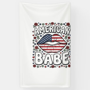 Amerikanisches Baby Patriotisches Vintage-Stichdes Banner