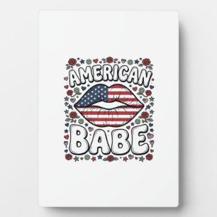 Amerikanisches Baby Patriotisches Vintage-Stichdes Fotoplatte