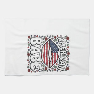 Amerikanisches Baby Patriotisches Vintage-Stichdes Geschirrtuch