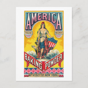 Amerikanisches Backpulver Postkarte