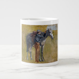 Amerikanisches Badlands: Old West Cowboy mit Pferd Jumbo-Tasse