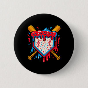 Amerikanisches Baseball-Tropf-Eis Für Jungen Ball Button