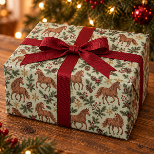 Amerikanisches Bashkir-Curly-Pferd Weihnachten Geschenkpapier