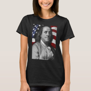 Amerikanisches Benjamin franklin Eyes Flaggenland T-Shirt