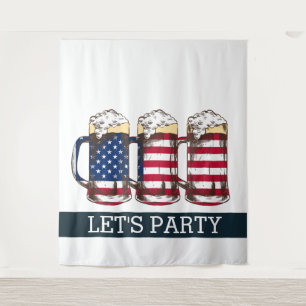 AMERIKANISCHES Bier LASSE PARTY-BACKDROP Wandteppich