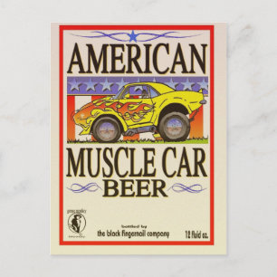 amerikanisches Bier Postkarte