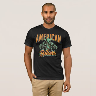 Amerikanisches Biker-Totenkopf-Motorrad-T-Shirt T-Shirt