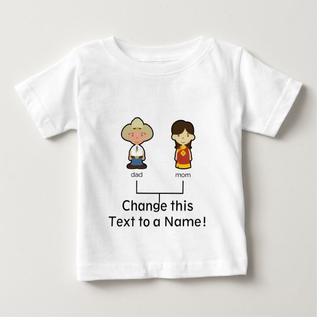 Amerikanisches/chinesisches Baby-Familien-T-Shirt Baby T-shirt (Vorderseite)