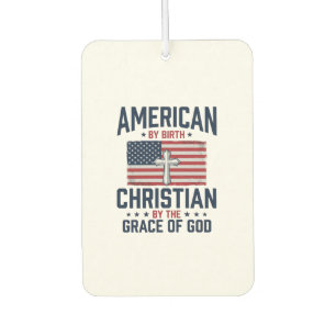 Amerikanisches christliches Flaggenkreuz Vintage-S Autolufterfrischer