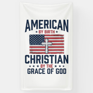 Amerikanisches christliches Flaggenkreuz Vintage-S Banner