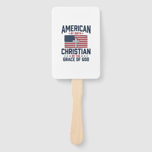 Amerikanisches christliches Flaggenkreuz Vintage-S Fächer