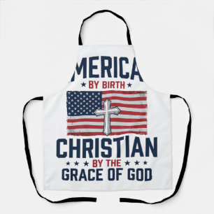 Amerikanisches christliches Flaggenkreuz Vintage-S Schürze
