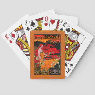 Amerikanisches Crescent Vintage PosterEuropa Spielkarten