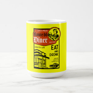 Amerikanisches Diner der 1950er Jahre Kaffeetasse