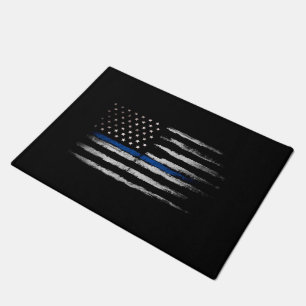 Amerikanisches dünnes Blue Line kennzeichnen Fußmatte