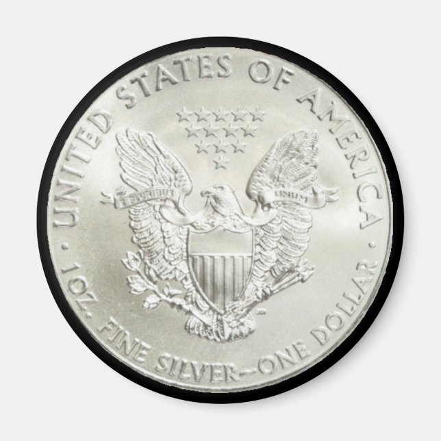 AMERIKANISCHES EDELSILVER DOLLAR-MAGNET MAGNET (Vorne)