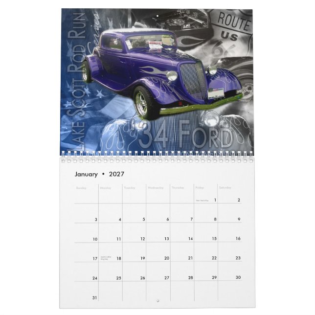 Amerikanisches Eisen Kalender (Jan 2027)