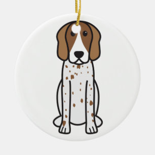Amerikanisches Englischcoonhound-HundeCartoon Keramikornament