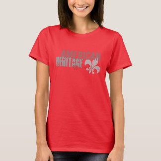 AMERIKANISCHES ERBE FRAUEN GRAU WAPPEN TSHIRT