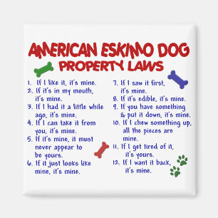 AMERIKANISCHES ESKIMO-DOG-Eigentumsrecht 2 Magnet