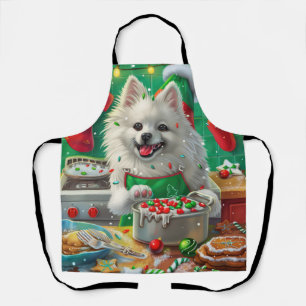 Amerikanisches Eskimo-Weihnachtsbacken: Festliches Schürze
