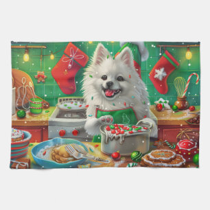 Amerikanisches Eskimoweihnachtsbacken: Festliches Geschirrtuch