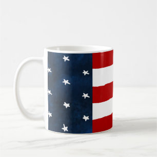 Amerikanisches Fahne im amerikanischen Stil Kaffeetasse