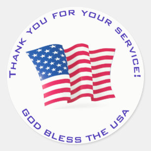 Amerikanisches Flag Anpassen Ihres eigenen Textes Runder Aufkleber