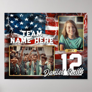 Amerikanisches Flag für den benutzerdefinierten Sp Poster