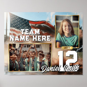 Amerikanisches Flag für den benutzerdefinierten Sp Poster