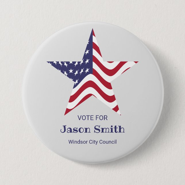 Amerikanisches Flag für Patriotic Star Button (Vorderseite)
