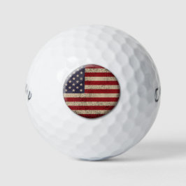 Amerikanisches Flag gestörtes Design Golfball