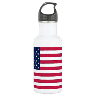 Amerikanisches Flag im Watercolor-Stil Trinkflasche