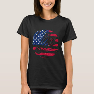 Amerikanisches Flagge Badminton-Shirt Männer Patri T-Shirt