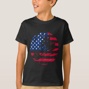 Amerikanisches Flagge Badminton-Shirt Männer Patri T-Shirt