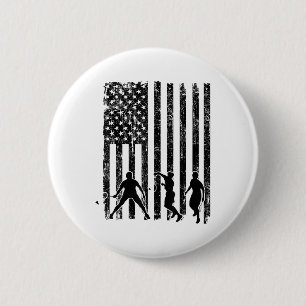 Amerikanisches Flagge Badminton-Shirt Männer USA-F Button