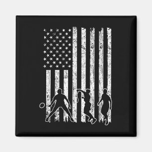 Amerikanisches Flagge Badminton-Shirt Männer USA-F Magnet