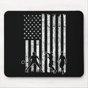 Amerikanisches Flagge Badminton Shirt Männer USA F Mousepad