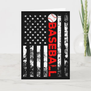 Amerikanisches Flagge Baseball-Team-Geschenk T-Shi Karte