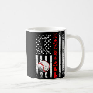Amerikanisches Flagge Baseball Team Vintage Baseba Kaffeetasse