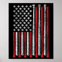 Amerikanisches Flagge Baseball-Team Vintage Lustig