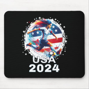 Amerikanisches Flagge Fußball-Shirt Damen Fußball Mousepad